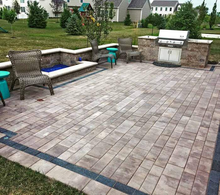 Patio backyard companies company concrete pavers stamped patios